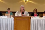 Val Lawson addresses the Delegate Assembly after being elected to her first full term as NEARI President