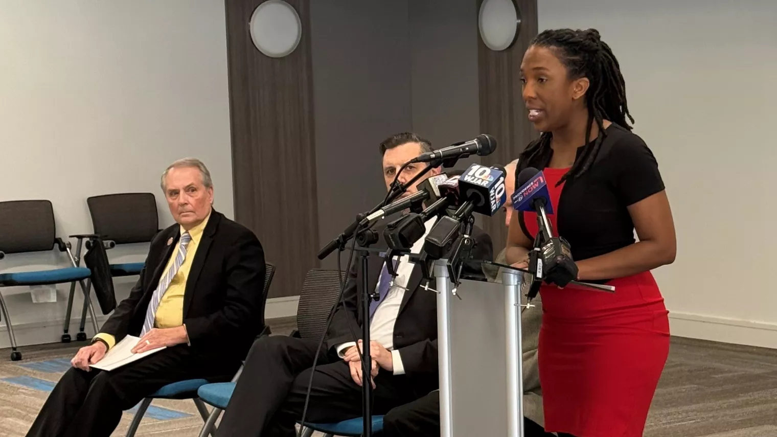 paige parks at podium