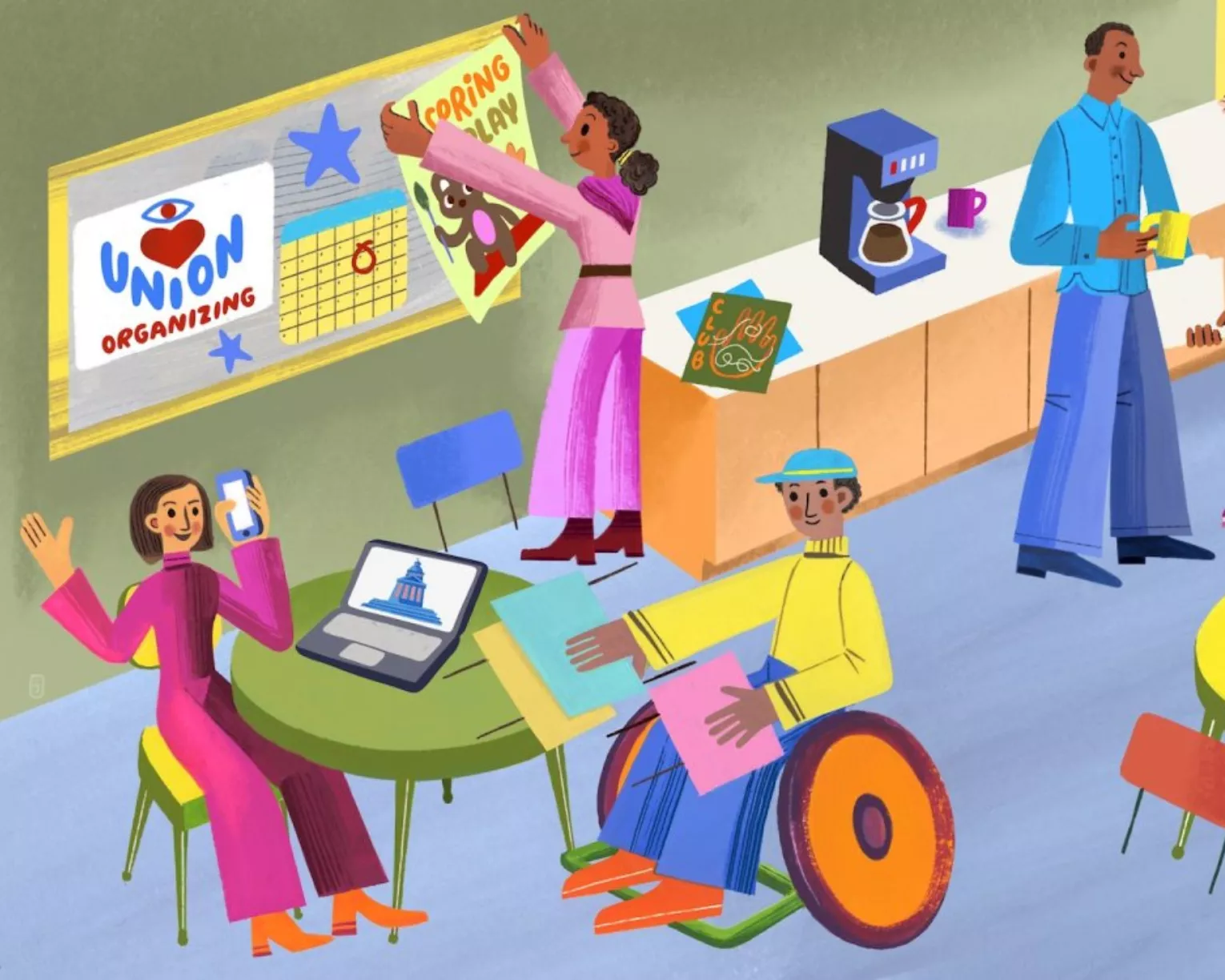 breakroom illustration "union organizing"