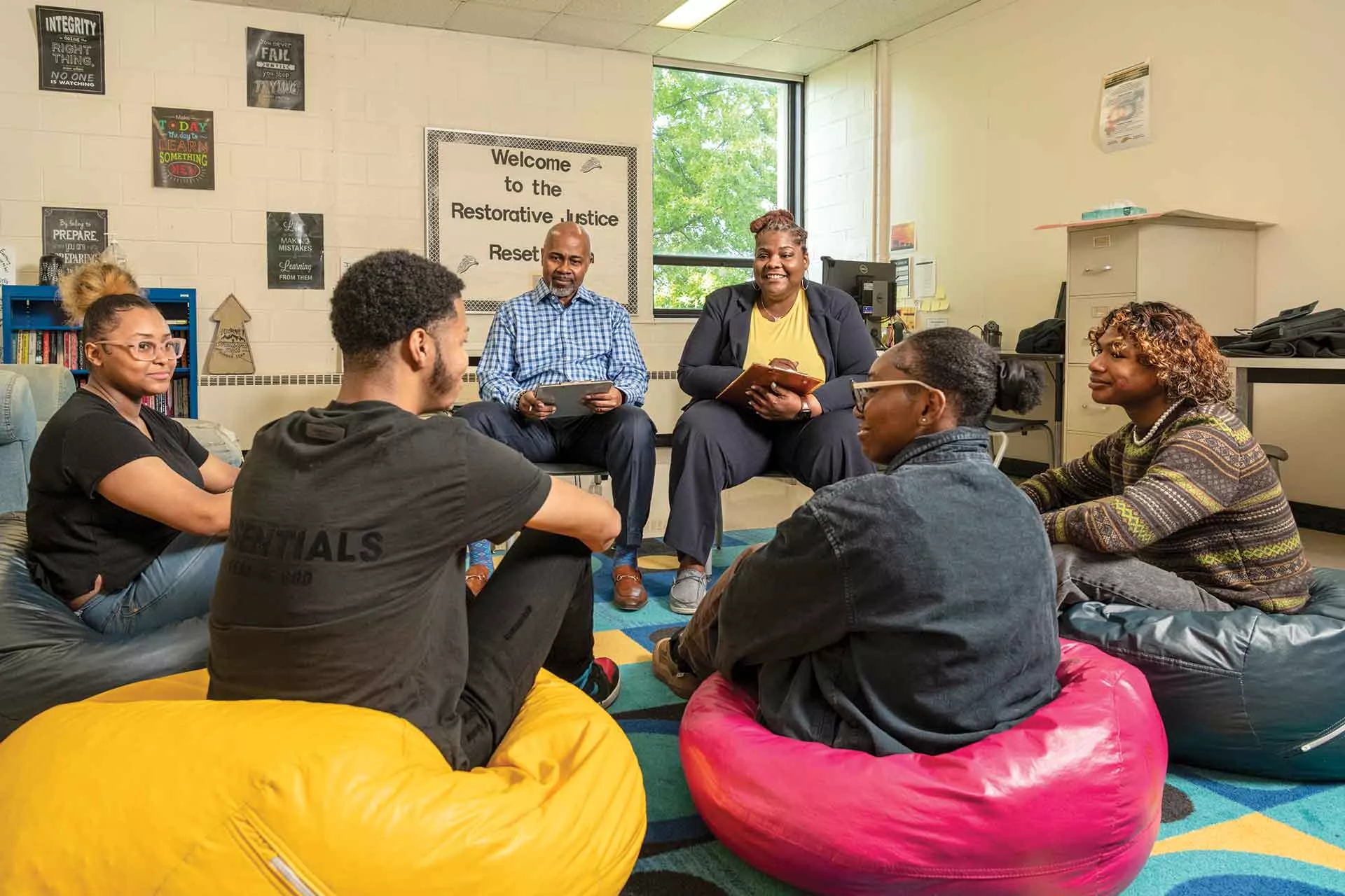 Educators and high school students share a safe space