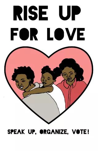 Rise up for love poster
