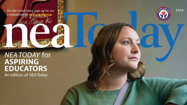 A portion of the 2024 NEA Today for Aspiring Educators cover