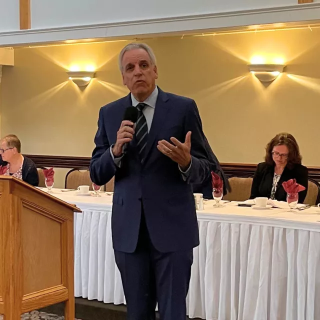 RI Attorney General Peter Neronha speaking at NEARI Delegate Assembly