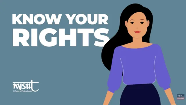 Cartoon image of lawyer with Know Your Rights text