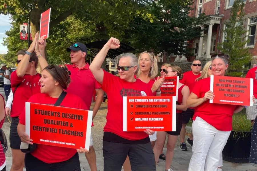 TAN members advocate for the resources their students deserve on the picket line.